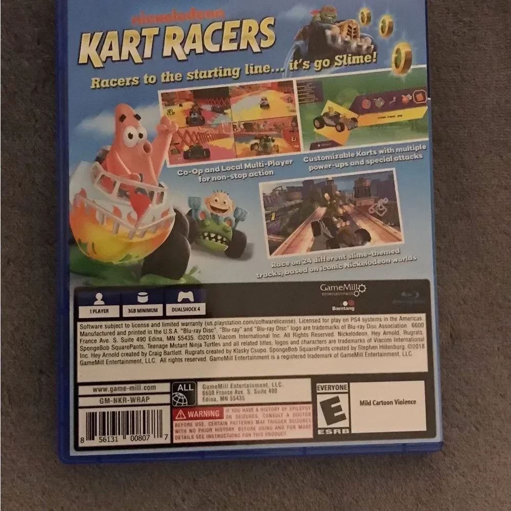 Nickelodeon Kart Racers for PS4 - Blue Case